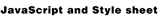 Javascript and Style sheet